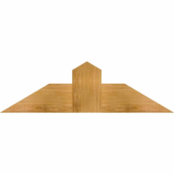 Ekena Millwork Portland Rough Sawn Timber Gable Bracket, Western Red Cedar, 36"W x 10"H x 6"D x 6"F, 7/12 Pitch GBW036X10X0606POR00RWR - main